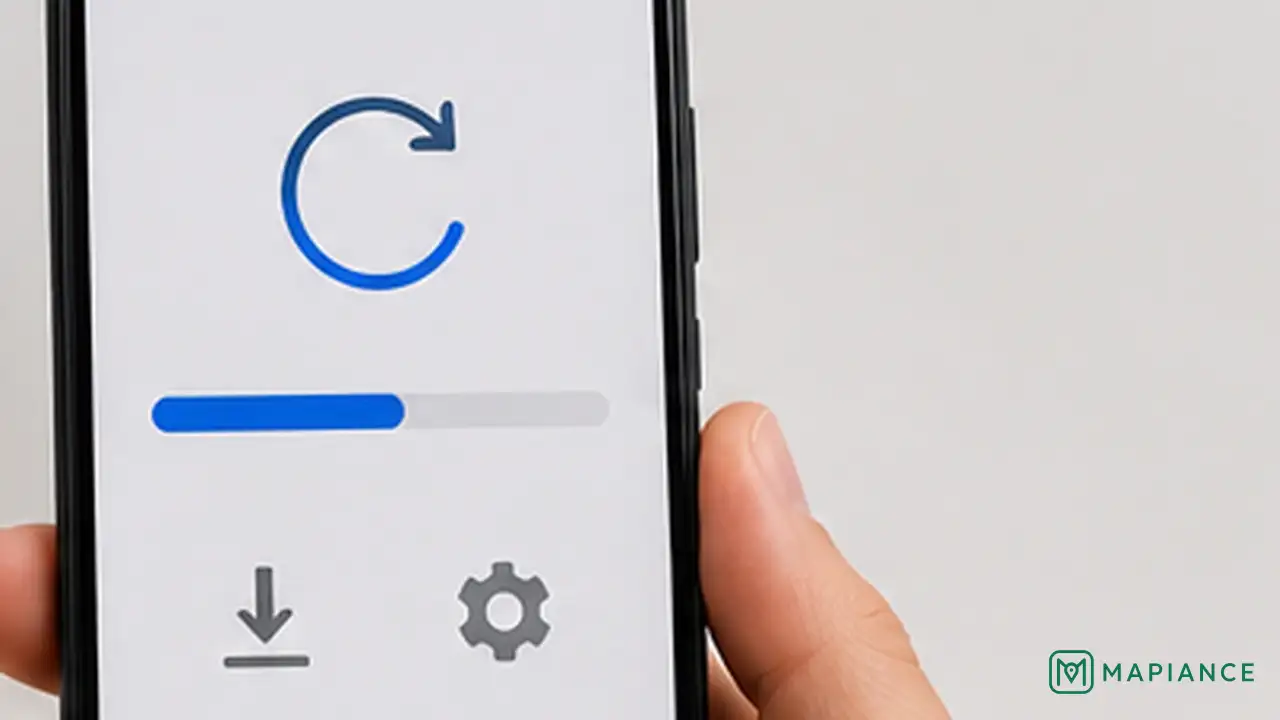 Android phone restarting and installing app and system updates before notifications are tested again.