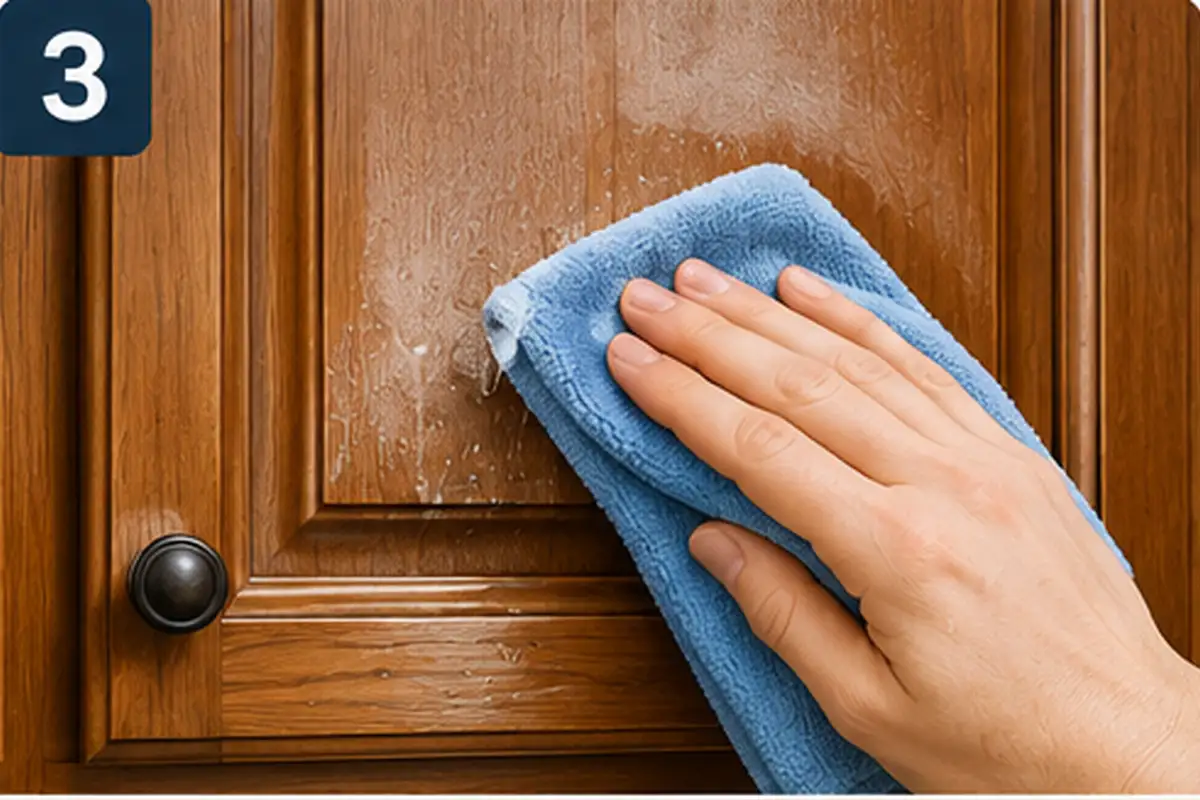 How to Remove Grease From Kitchen Cabinets Without Damaging the Finish