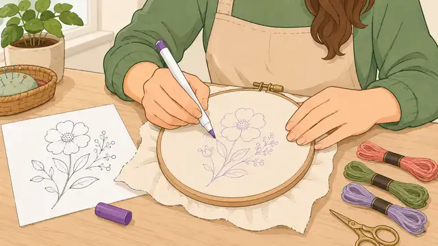 How to Transfer an Embroidery Pattern to Fabric