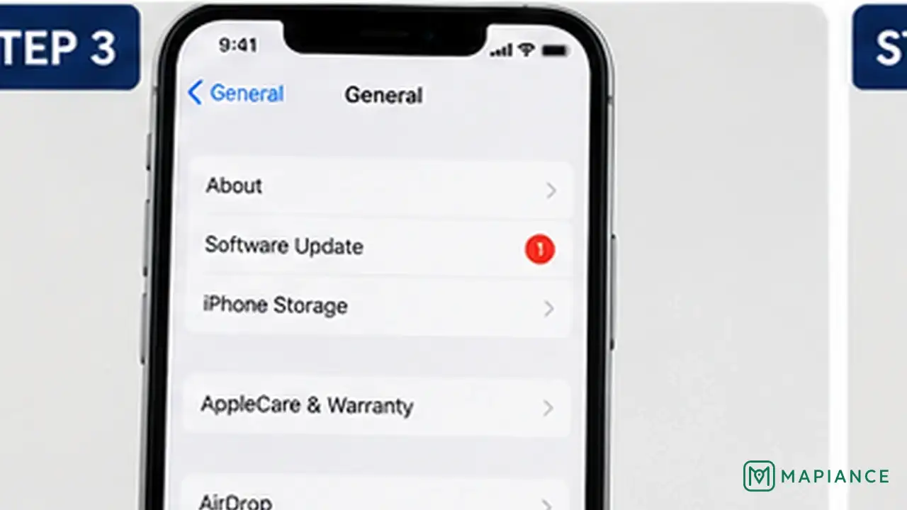 iPhone installing the latest available iOS update before retrying app updates.