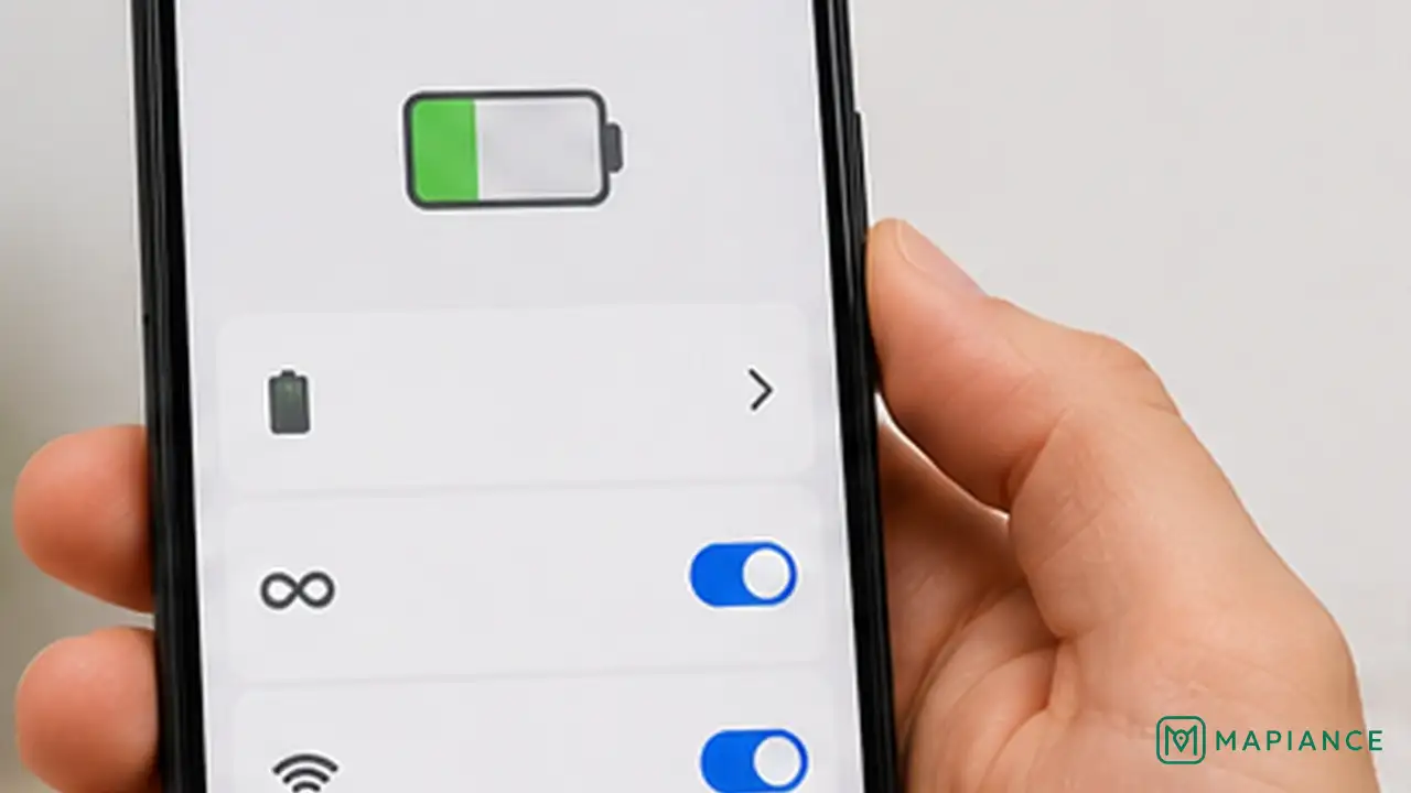 Person checking Android battery and background data settings so an app can deliver notifications.