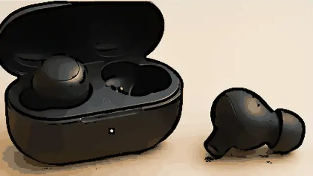 Person checking that both wireless earbuds are seated correctly and charging in their case.