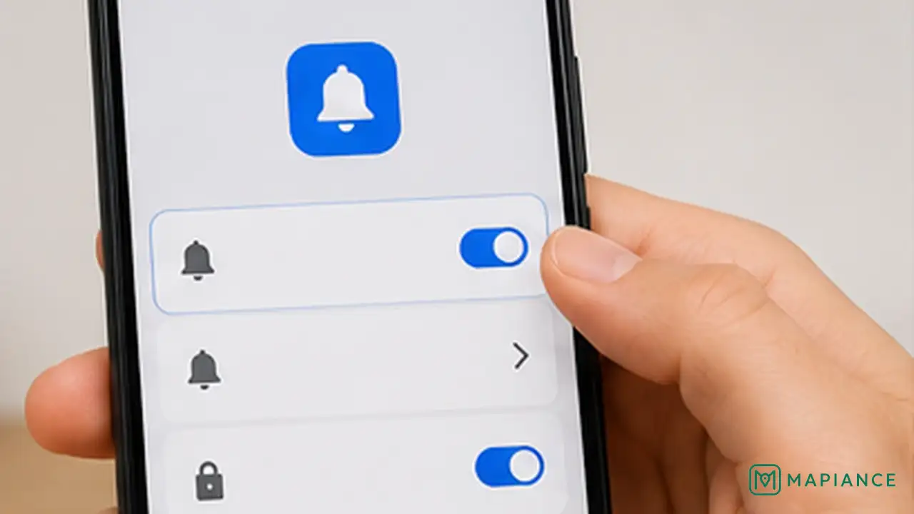 Person checking that notifications are enabled for an affected app in Android notification settings.