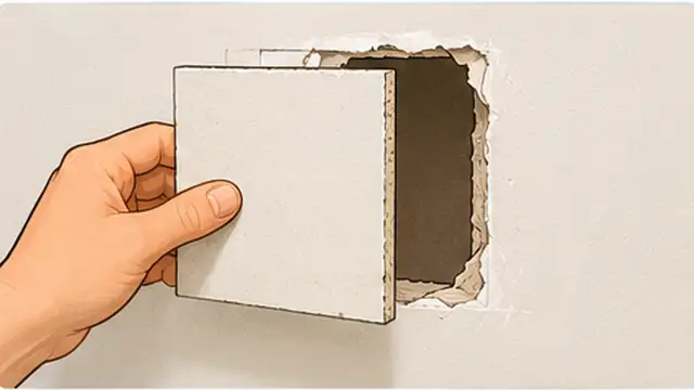 Person comparing different drywall hole sizes before choosing the correct patch method.