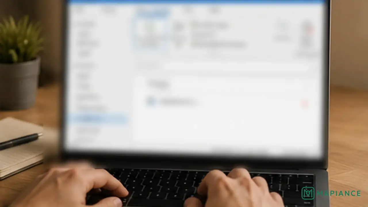 Person manually syncing Outlook to send an email stuck in the Outbox.