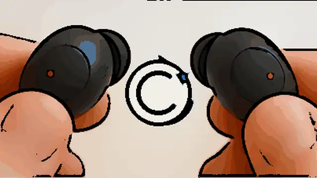 Person resetting Bluetooth headphones while following the model-specific instructions on a phone.