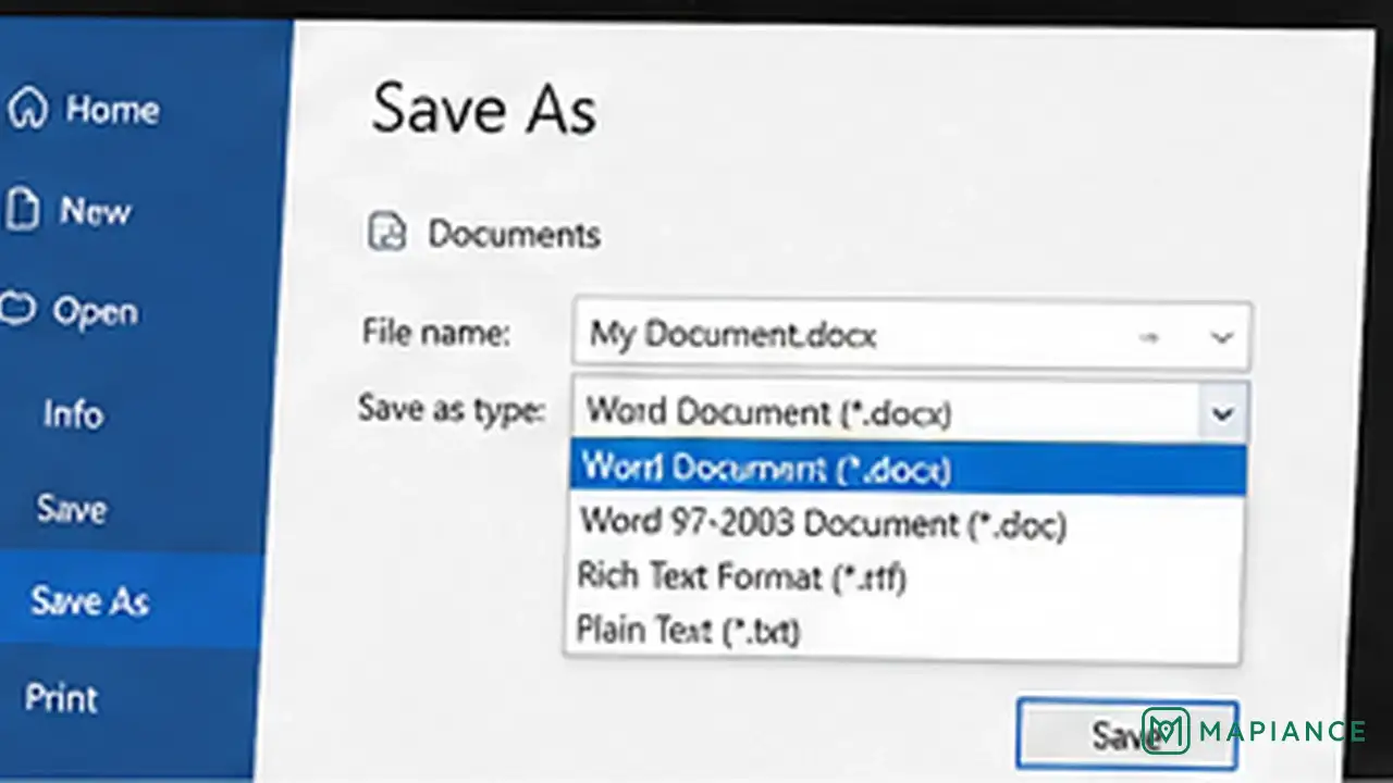 Person saving recovered Word content as a new document and reopening it to confirm the repair worked.