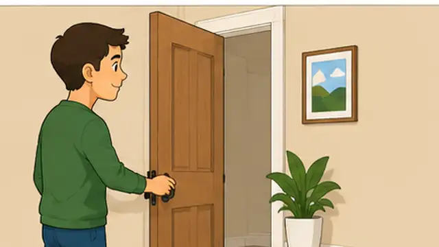 Person sealing a freshly sanded door edge before testing that the door closes freely.