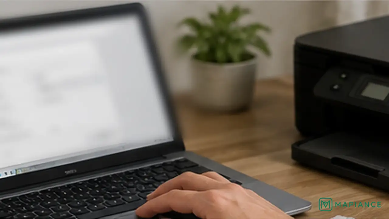 Person testing a different document from a laptop after the printer test page works.
