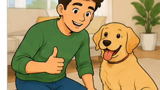 Pet owner checking the dry carpet after cleaning to make sure the urine odor is gone.